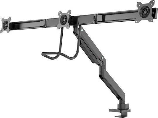 Neomounts Halterung Auf dem Schreibtisch für 3 Monitore bis 27" mit Arm (NM-D775DX3BLACK)