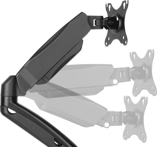 Manhattan Stand Desk Mounted for 2 Monitors up to 32" with Arm (462501)