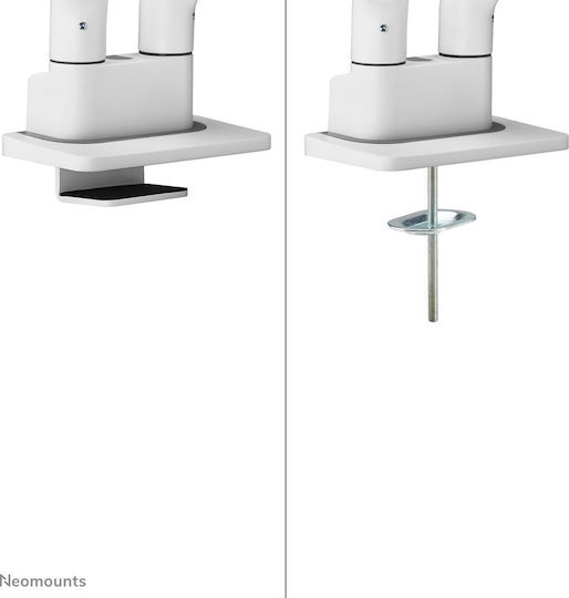 Neomounts Neomounts Stand Desk Mounted for 2 Monitors up to 17" with Arm White