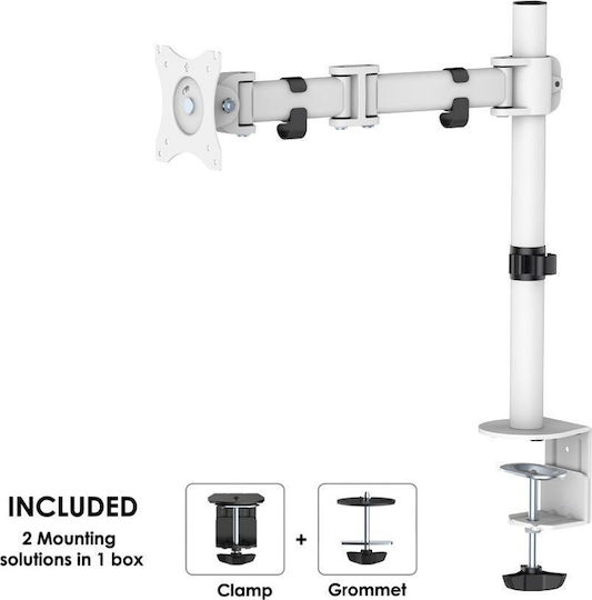 Neomounts Стойка Монитор до 30" с Рамо Бял (NM-D135WHITE)