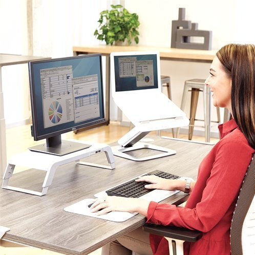 Fellowes Hana Tabletop Suport Monitor Albă