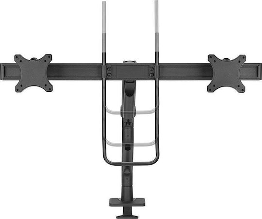 Neomounts DS75S-950BL2 Επιτραπέζια Βάση για 2 Οθόνες έως 27" με Βραχίονα