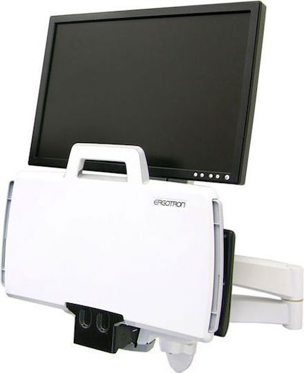 Ergotron 200 Series Wall Mounted Stand Monitor up to 24" with Arm White