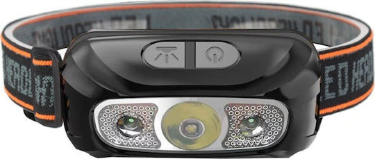 Lean Toys Stirnlampe LED IPX4 mit maximaler Helligkeit 180lm Schwarz