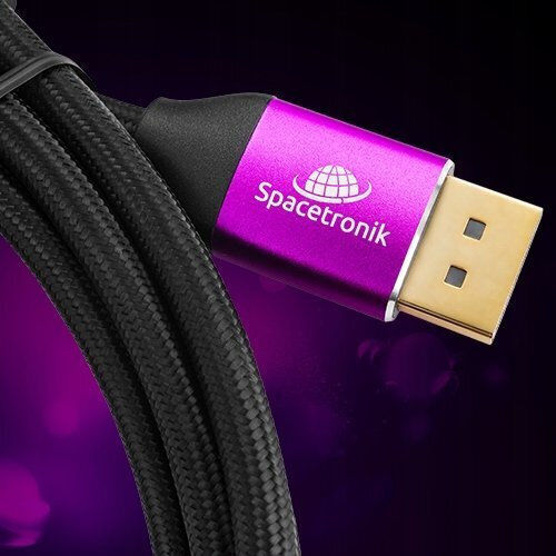 Spacetronik Кабел DisplayPort мъжки - DisplayPort мъжки 2м Черен