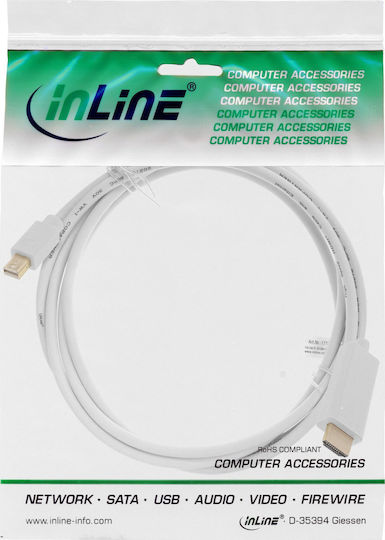 InLine Cable mini DisplayPort male - HDMI male 2m Black (17172I)