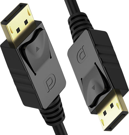 Unitek Cable DisplayPort male - DisplayPort male 2m Μαύρο (Y-C608BK)
