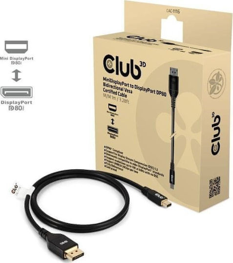 Club3D Cablu DisplayPort - DisplayPort 1m Negru (CAC-1116)