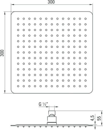 Deante Platz Duschkopf