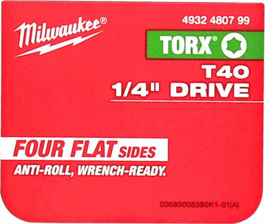 Hikoki Milwaukee 1/4 Torx Steckschlüssel T40