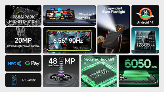 Ulefone Armor X31 Dual SIM (6/128GB) Ανθεκτικό Smartphone Μαύρο