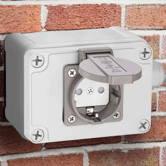 Bakaji Power Socket Gray 1pcs