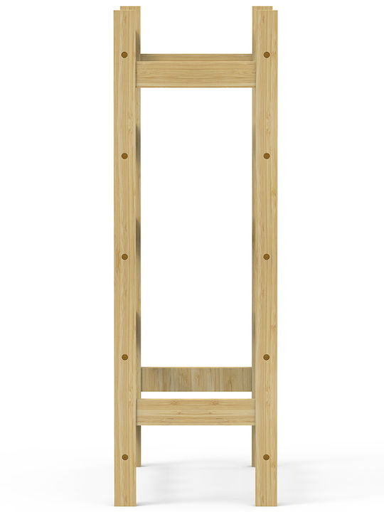 Bakaji Free Standing Wooden Wine Cabinet for 20 Bottles Beige 43.5x24.5x73cm