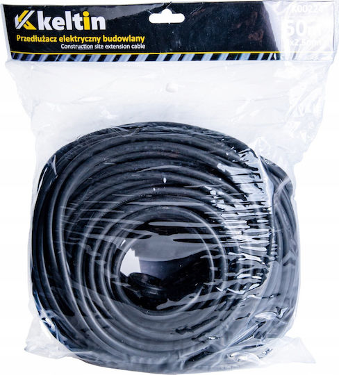 Elgat Cablu de prelungire cu role cu lungimea de 50m Diametru 3 x 2.5mm² Rezistent la apă Neagră