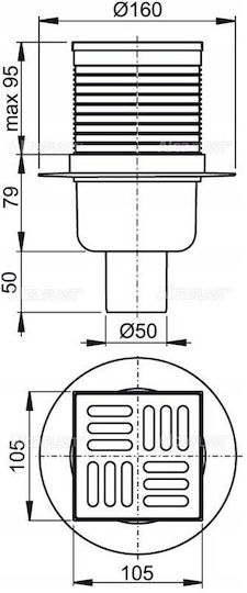 Alcaplast Грил с Дължина 105см.