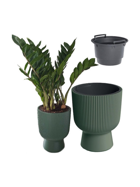 Prosperplast Саксия Зелен със стойка 24x24εκ.