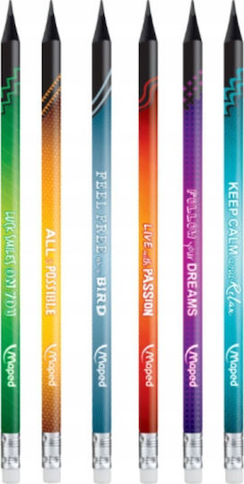 Maped Black'peps Energy HB Pencils with Eraser 72