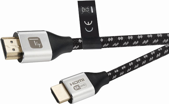 Techly Cable HDMI male - HDMI male 1m Μαύρο