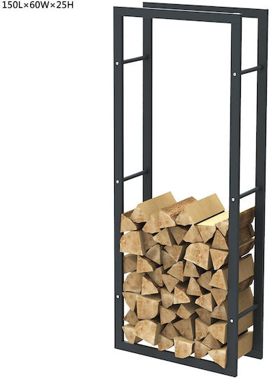 Bakaji Metal Indoor Fireplace Stove Log Holder Support 150x60x25cm 02835835