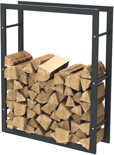 Bakaji Metal Indoor Fireplace Stove Log Holder Support 100x80x25cm 02835841