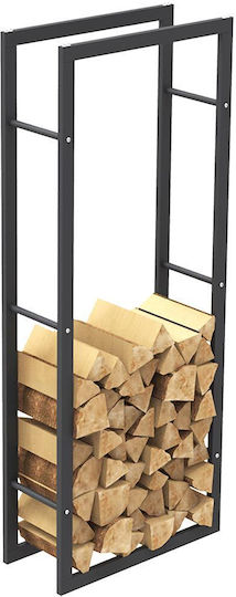 Bakaji Metal Indoor Fireplace Stove Log Holder Support 150x60x25cm 02835835