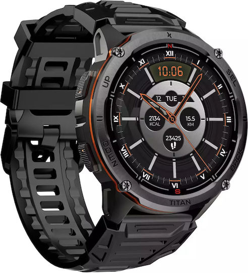 MaxCom FW111 Titan Chronos 54mm Rezistent la apă Smartwatch (Negru)