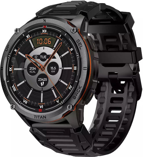MaxCom FW111 Titan Chronos 54mm Rezistent la apă Smartwatch (Negru)