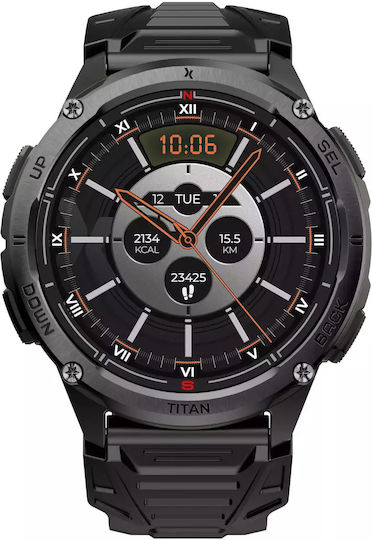MaxCom FW111 Titan Chronos 54mm Rezistent la apă Smartwatch (Negru)