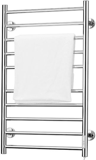 Bakaji Ηλεκτρική Πετσετοκρεμάστρα 135W 87x53cm Ασημί