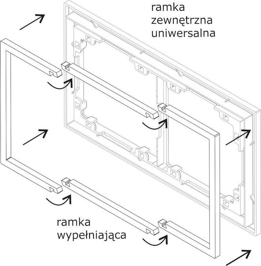 Karlik Deco Series Triple Filling Frame Black Matte 12drw-3