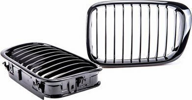 Mtuning Σπορ Γρίλια Μονές Νευρώσεις Gloss Black Bmw 3 E46 Compact Πριν Facelift 1998-2001