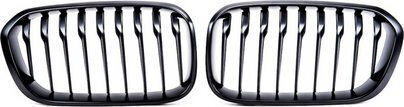 Mtuning Σπορ Γρίλια Μονές Νευρώσεις Matt Black Bmw 1 F20 F21 Facelift 2015-2019