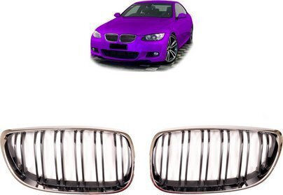 Mtuning Σπορ Μάσκα Διπλές Γρίλιες Chrome & Black Bmw 3 E92 E93 Πριν Facelift 2005-2010