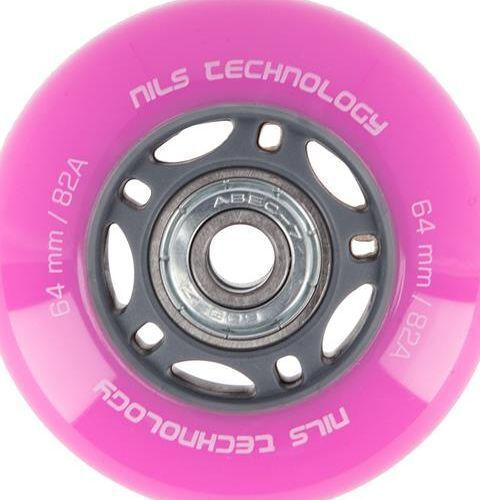 Nils Extreme Pu 64x24 82a 4pcs Pink + Abec-7 8pcs Nils Extreme Set