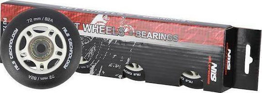 Set Nils Extreme Pu 72x24 82a Negru Mat 4 Buc + Abec-9 8 Buc Nils Extreme