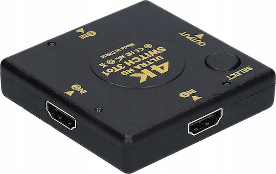 Pawonik Διακόπτης 3x Hdmi Ultra Hd 4k