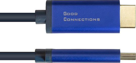 Adapter Av Alcasa Alcasa 4860-sf010b Kabeladapter 1 m DisplayPort HDMI Blau