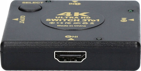 Pawonik Διακόπτης 3x Hdmi Ultra Hd 4k
