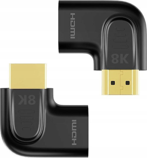Προσαρμογέας Unitek Επίπεδος Γωνιακός 8k Hdmi 90 270 Μοίρες