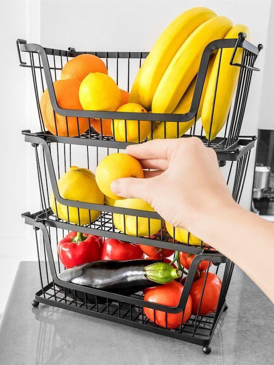 Tadar Плодова кошница Метал Черен 31x17.5x15.5бр