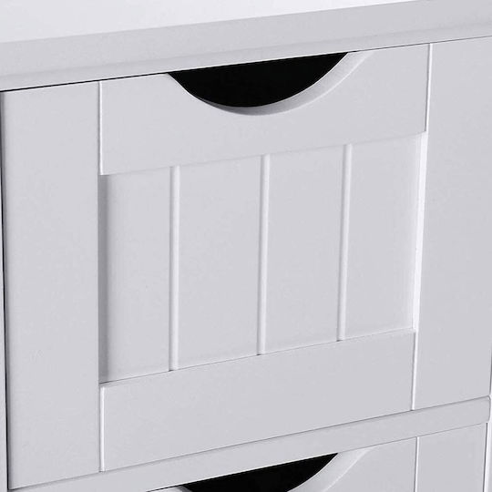 Bakaji Bathroom Cabinet L55xW30xH81cm White