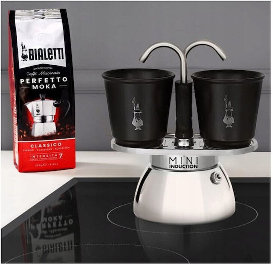 Bialetti Mini Express Induction Μπρίκι Espresso Μαύρο