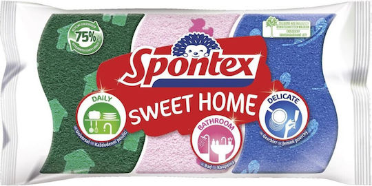 Spontex Σφουγγάρι Κουζίνας Sweet Home X3