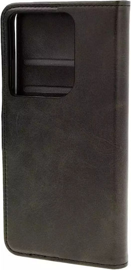 Bizon Case Pocket Wallet Piele artificială / Silicon / Tempered Glass Negru (Motorola Edge 50 Neo)