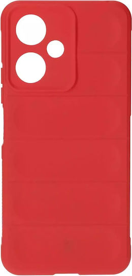Bizon Tur Back Cover Σιλικόνης / Tempered Glass 2mm Κόκκινο (Redmi 13C 5G)