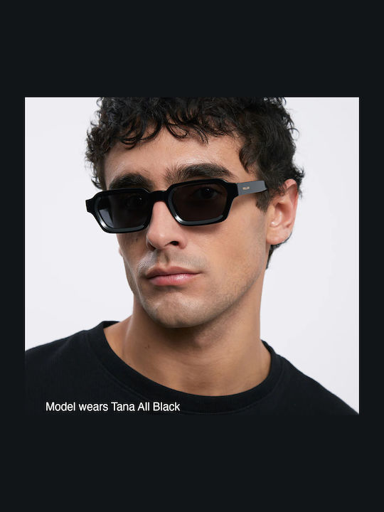 Meller Men's Sunglasses with Black Plastic Frame and Black Polarized Lens TAN-TUTCAR