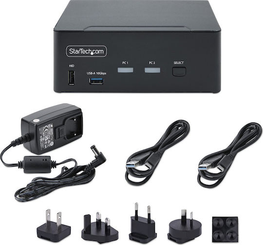 2-port Dp 1.4 Kvm Switch Διπλη Οθονη Displayport Kvm