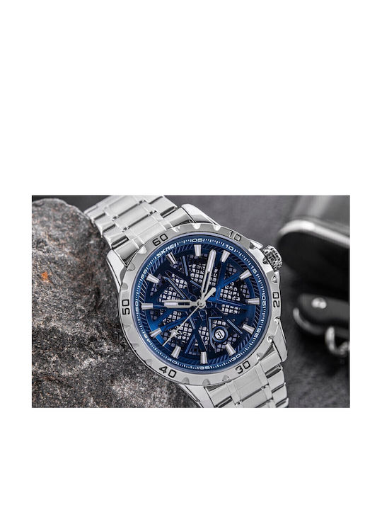 Skmei Herrenuhr Batterie mit Silber Metallarmband