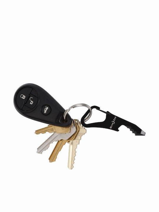 Nite Ize Micro Tool Clipkey Schlüsselanhänger Edelstahl Schwarz Kmtck-01-r3