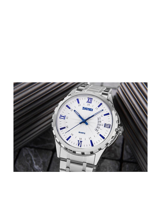 Skmei Herrenuhr Batterie mit Silber Metallarmband